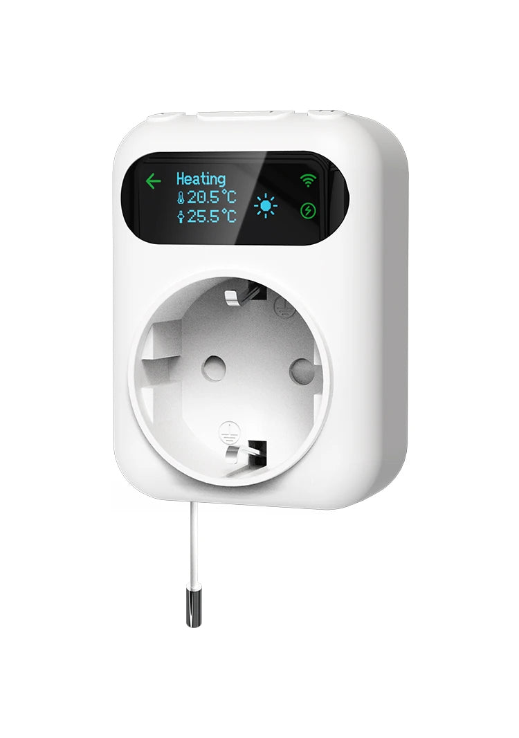 Smart Wifi Thermostat Plug Outlet Temperature Controller Tuya APP Voice Control Electric Switch for Heating Cooling Appliances