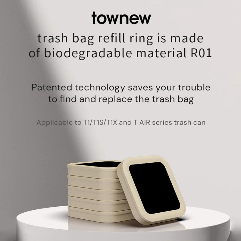 Townew T1S Smart Sensor Kitchen Garbage Bin Waterproof Home Bathroom Garbage With Lid Sensing Garbage Bin Automatic Packaging