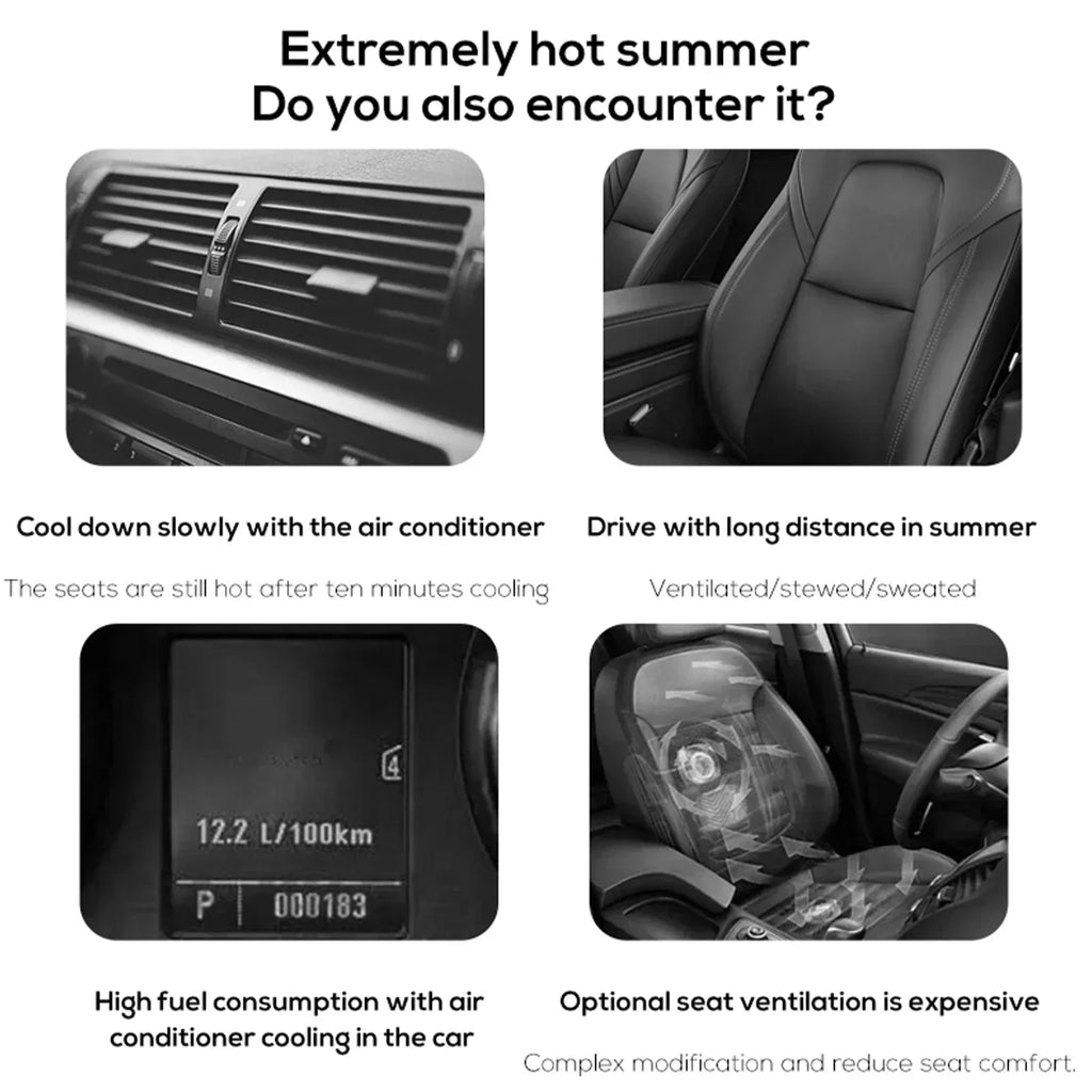 Car Headrest Cooling Air Fan Adjustable Car Seat Headrest Fan USB Powered Car Neck Cooler for Front Rear Seat Passenger Amagi
