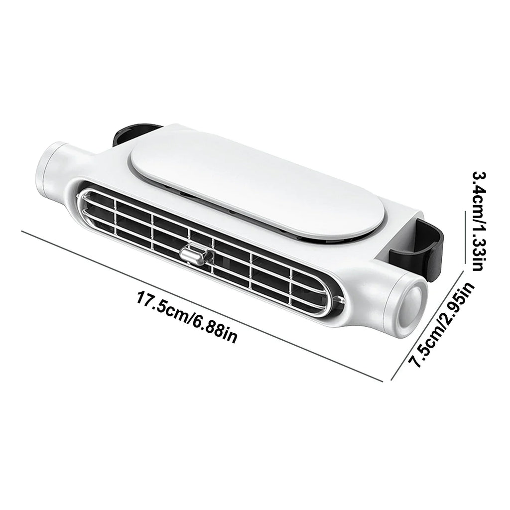 Car Headrest Cooling Air Fan Adjustable Car Seat Headrest Fan USB Powered Car Neck Cooler for Front Rear Seat Passenger Amagi