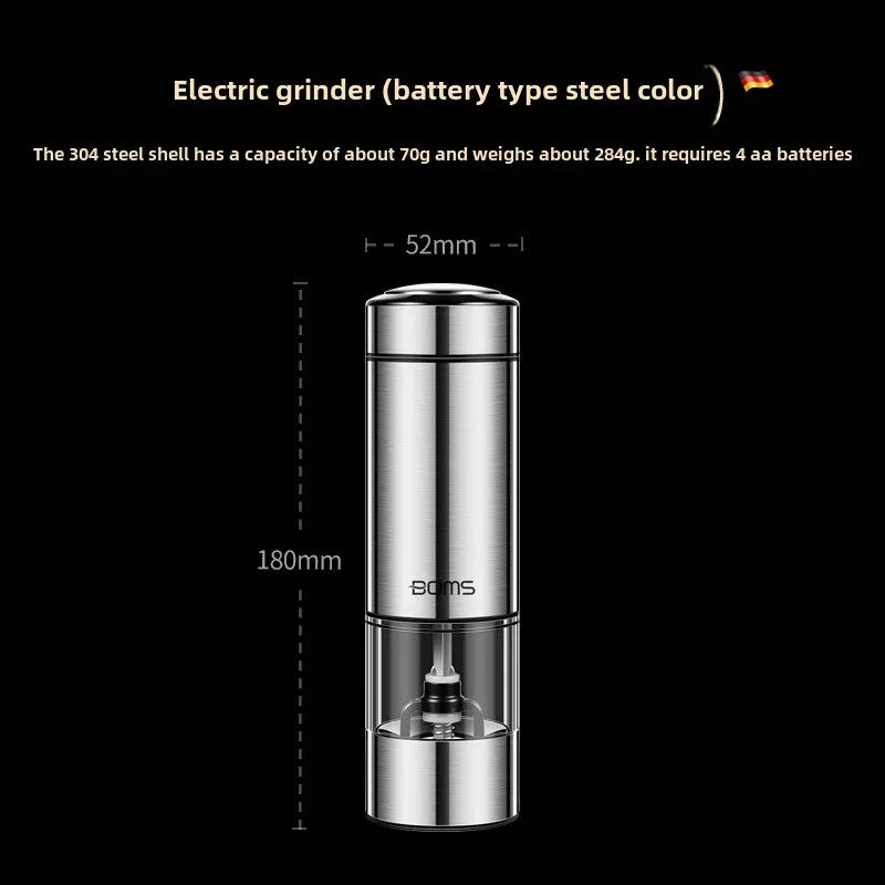 Electric Pepper Grinder Automatic Spice Grinder USB Rechargeable Adjustable Coarseness Spice Mill Kitchen Gadget Tools