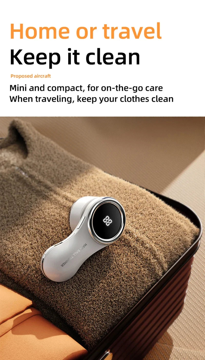 Electric Lint Remover for Clothes LCD Display USB Rechargeable Portable Hair Balls Fuzz Removers Household Fabric Shaver