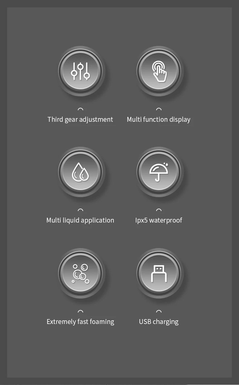 New Automatic Foam Soap Dispensers For Bathroom Smart Washing Hand Machine With USB Charging Two Colors with ABS Material