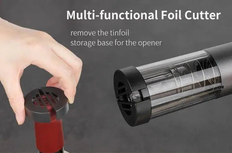 Electric Wine Bottle Opener USB Rechargable Automatic Wine Corkscrew with Foil Cutter Corkscrew Kitchen Gadgets for Party Bar