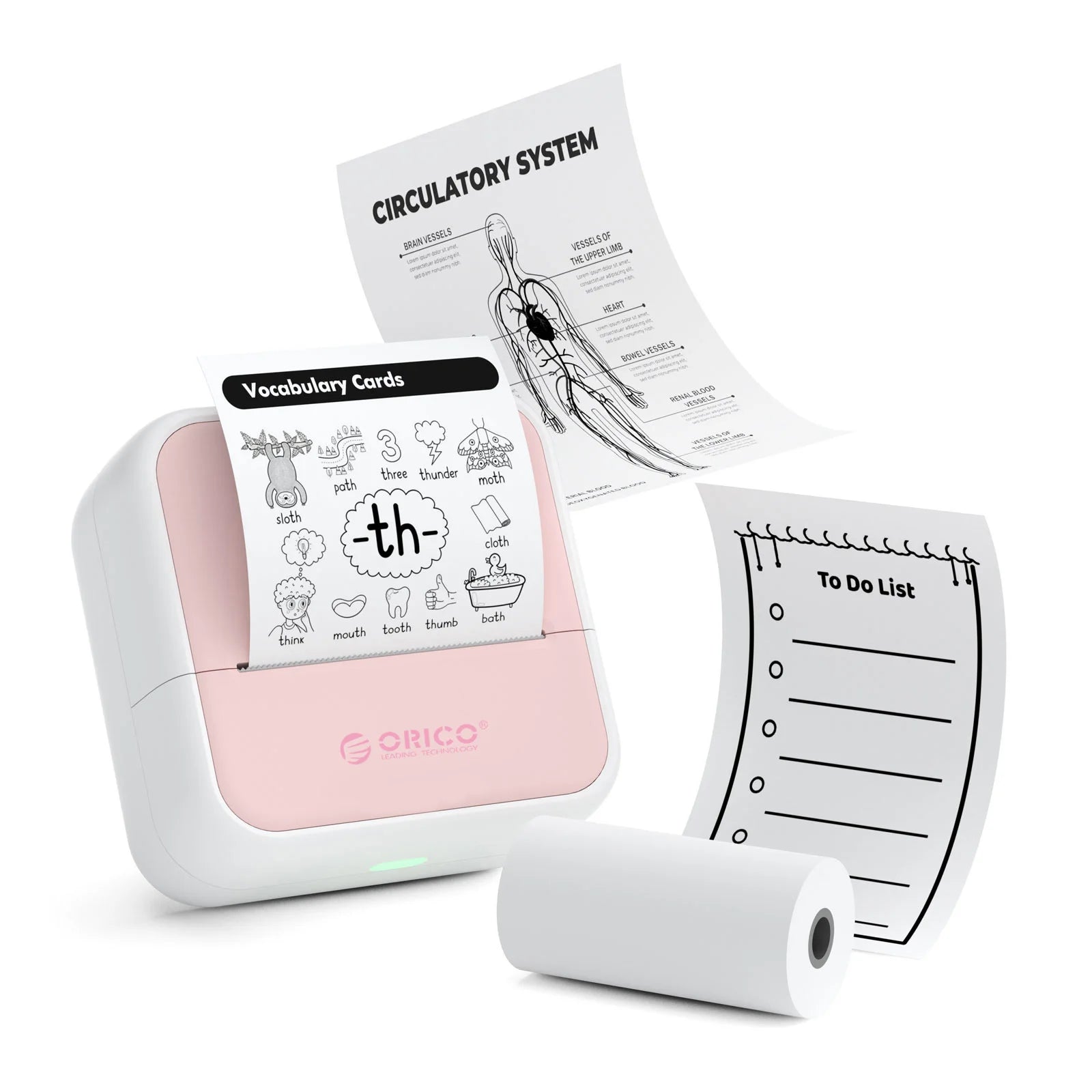 Mini impressora térmica portátil