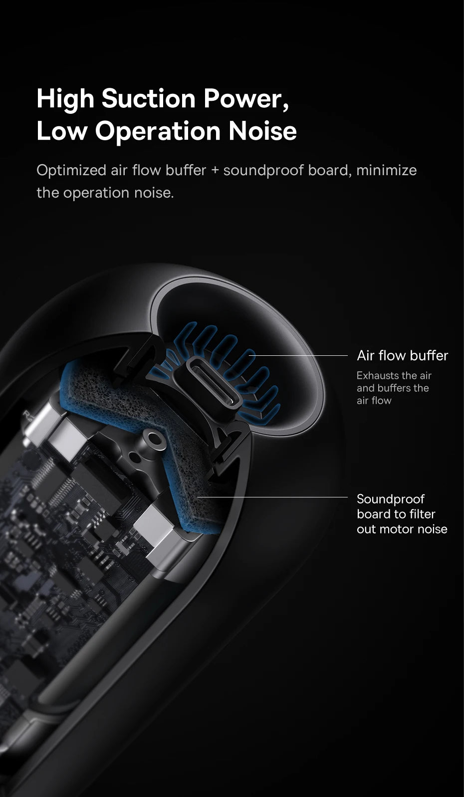 Baseus Car Vacuum Cleaner Mini Handheld Auto Vacuum Cleaner 6000Pa Powerful Suction Blow & Vacuum 2 In1 For Home & Car & Office