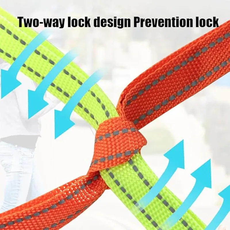 Double Ended Leash, Double Dog Leash for Two Dogs with Tangle-Free Swivel, Dog Leashs with LED Flashlight for Small & Large Dog