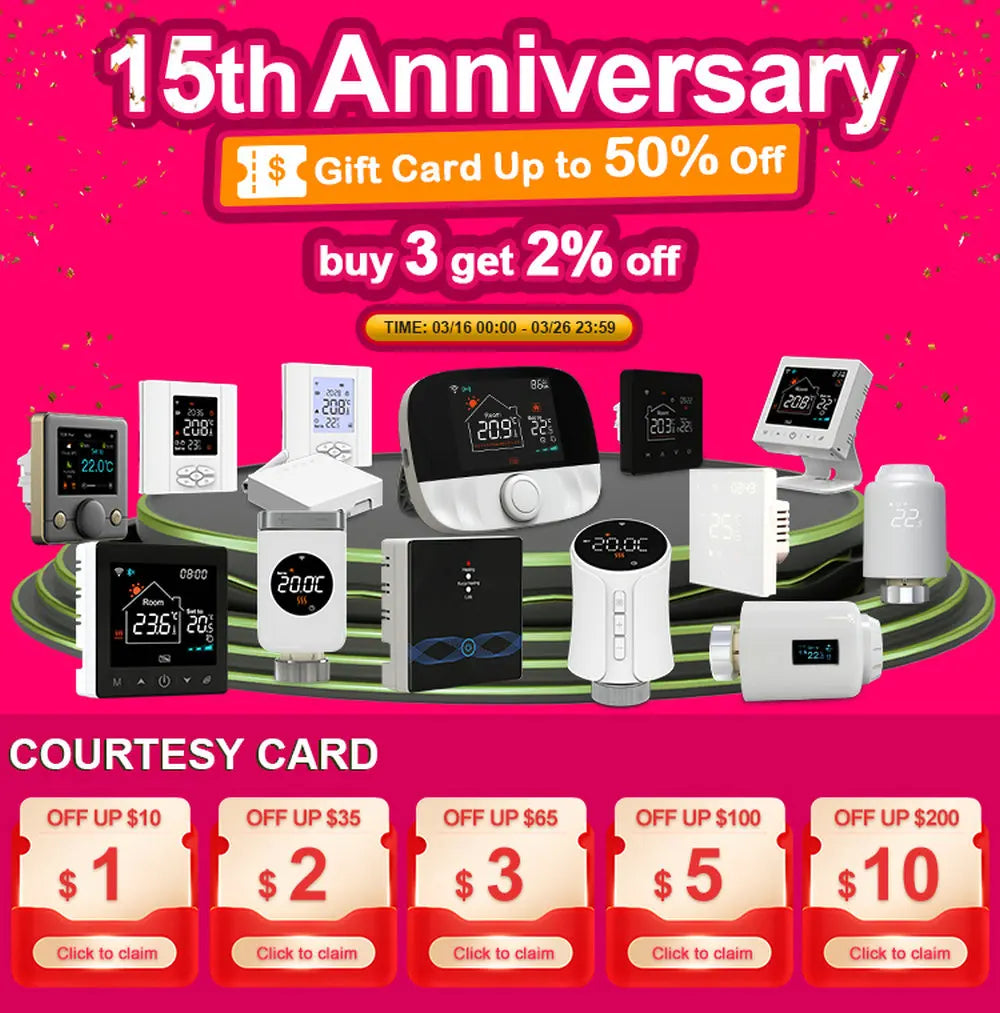 Smart Wifi Thermostat Plug Outlet Temperature Controller Tuya APP Voice Control Electric Switch for Heating Cooling Appliances