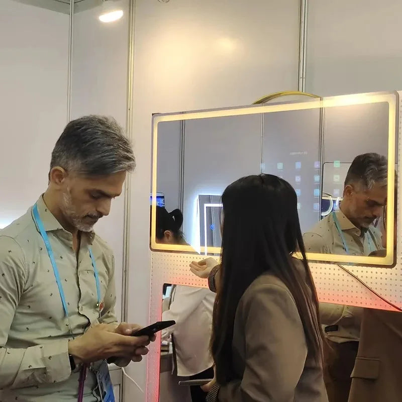 Customized Smart Magic Mirror Full Function Glass Smart Android Tv Mirror Smart Led Bathroom Mirror with Touch Screen Hotel