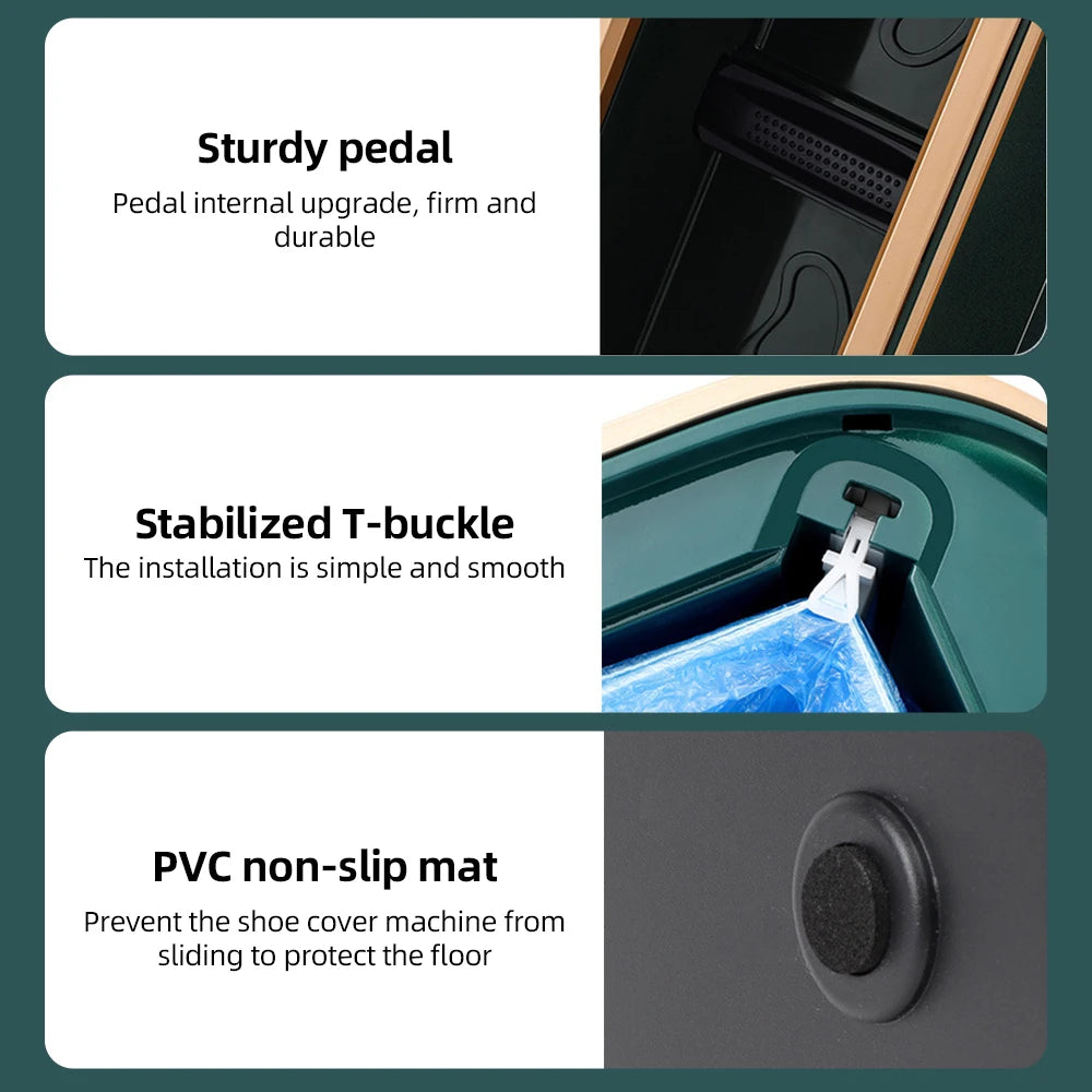 Automatic Shoe Covers Dispenser Shoe Cover Machine with Disposable Non Slip Covers Portable Shoe Covers Machine for Indoors Home