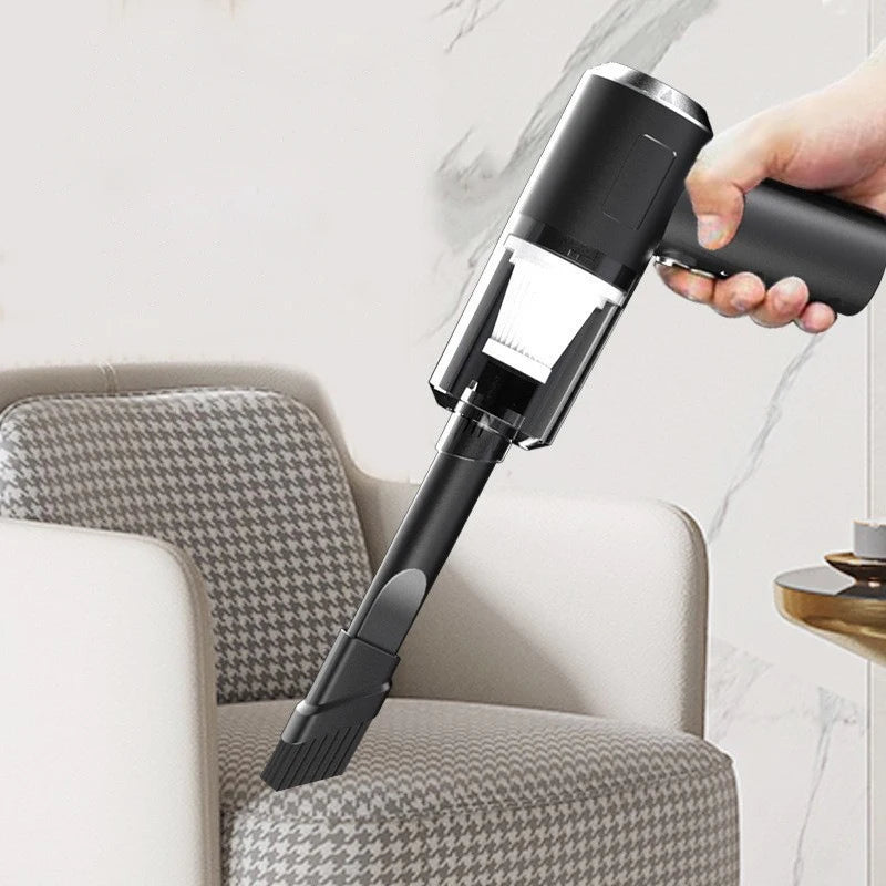 Mini Car Mounted Household Handheld Vacuum Cleaner Portable Strong Suction High Power Multi-Nozzles For Car, Home, Office, Pet