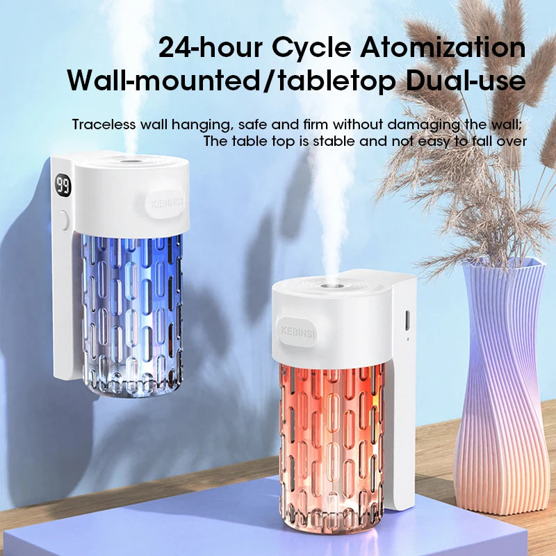 Desktop Aromatherapy Machine Multifunctional Wall Mounted Air Purification Aromatherapy Diffuser with Five Modes Rechargeable