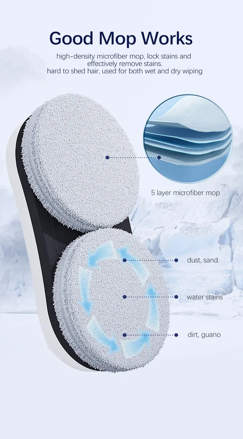 Intelligent Window Cleaning Robot, Electric Glass Cleaner with Remote Control for Home High-Rise Balcony Windows window cleaner