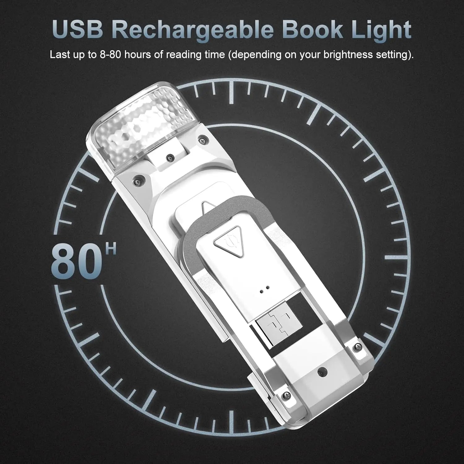 Lâmpada de Livro com Ajuste de Brilho