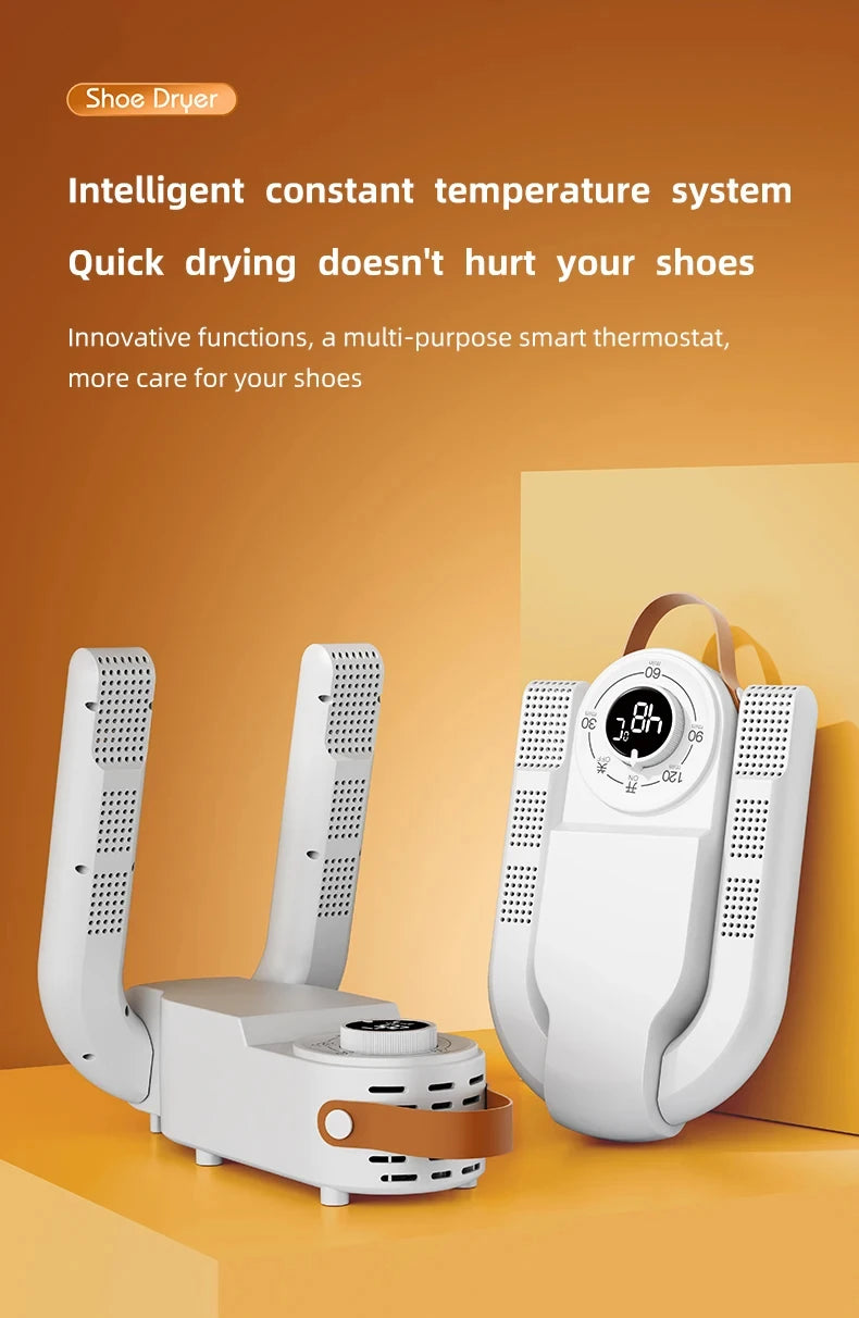 Intelligent Timer Shoe Dryer Adjustable Dryer Quick Drying Deodorizing Sterilizing Shoe Dryer Household Shoe Warmer Heater