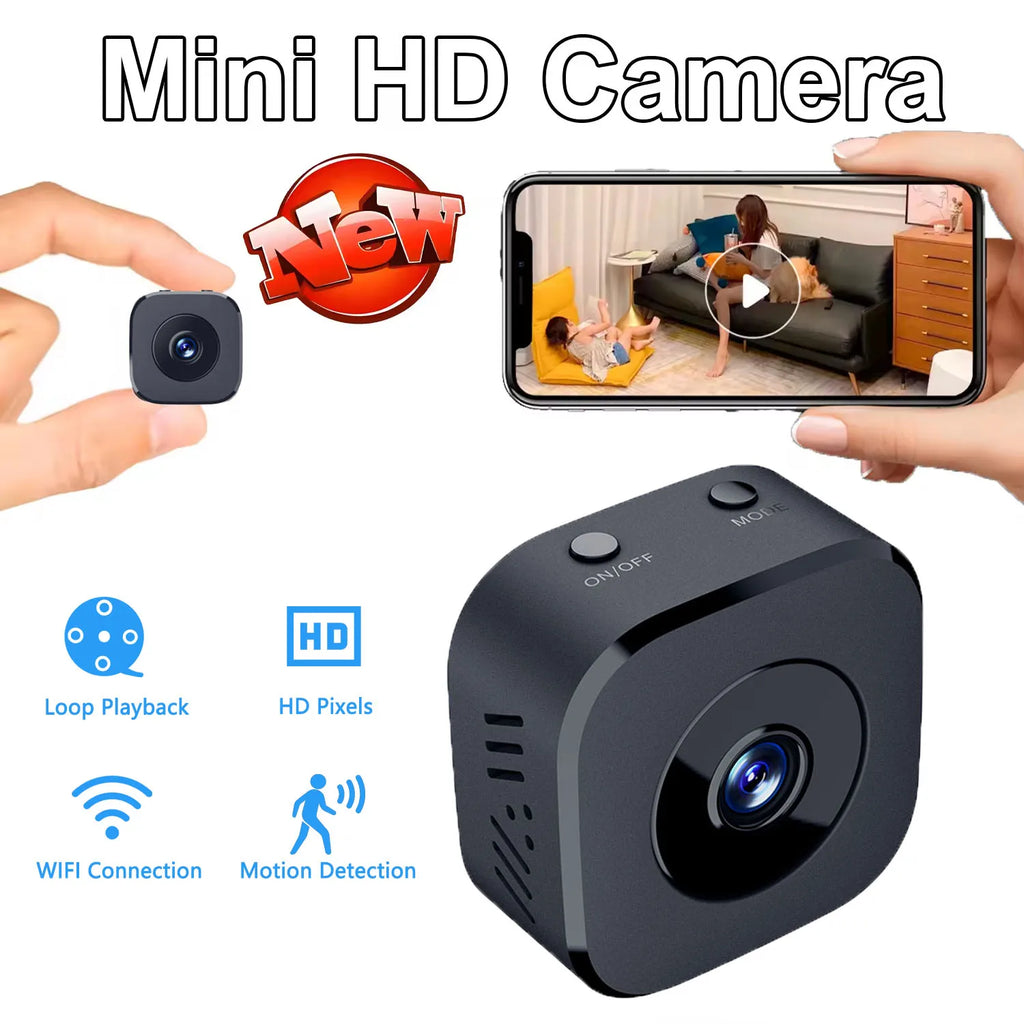 Security Camera 4K Mini Full Color Night Vision High Definition WiFi Monitor Waterproof Motion Detect Surveillance Smart Home