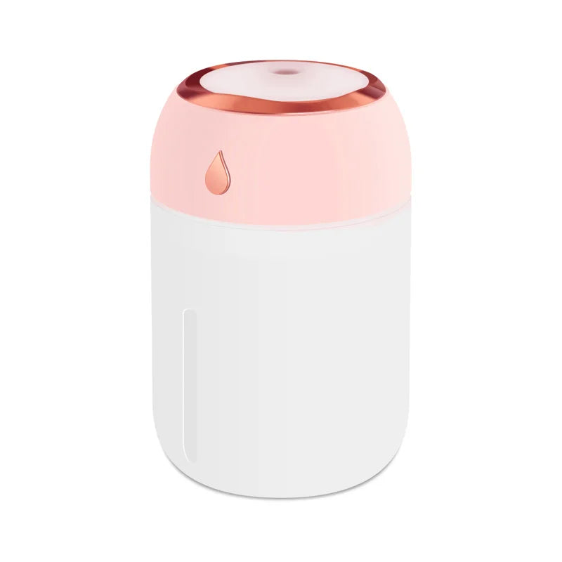 Portable Mini USB Air Humidifier Aroma Diffuser LED Cool Light 330ml Mist for Room Home Car Plant Purifier